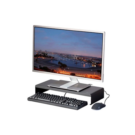 Monoprice Workstream by Metal Monitor Stand Riser_ Black 35102
